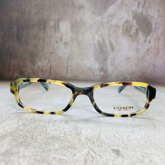Coach Rectangular Tortoise Eyeglasses Frames NWOT - Picture 2 of 12